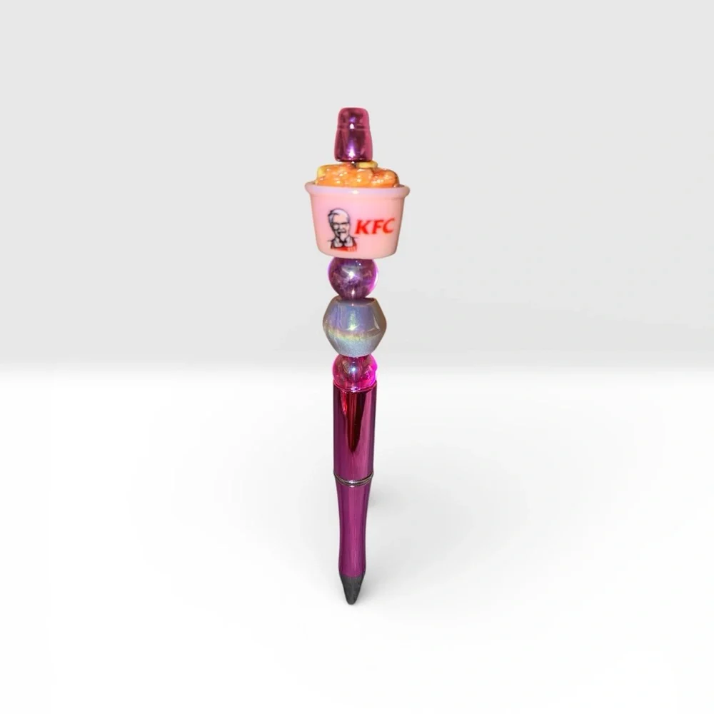 Pink and Purple Chicken Bucket Meal Decorative Pen